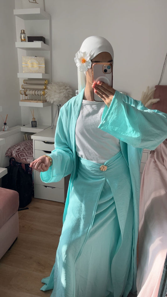 Ensemble Sianel bleu turquoise